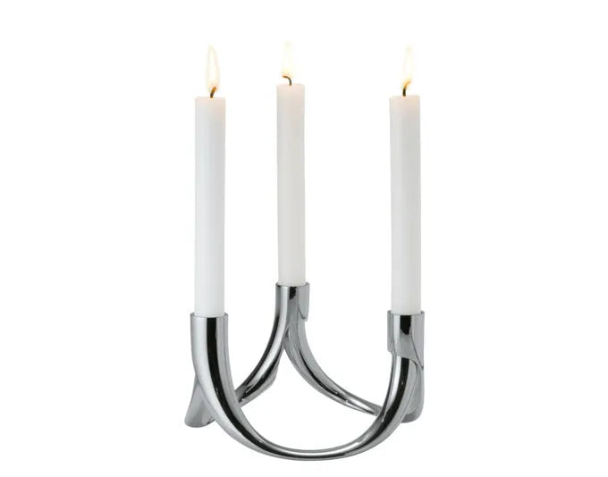 PHILIPPI Kerzenhalter Bow Metall 3tlg. silber in  präsentiert im Onlineshop von KAQTU Design AG. Kerzenständer ist von PHILIPPI