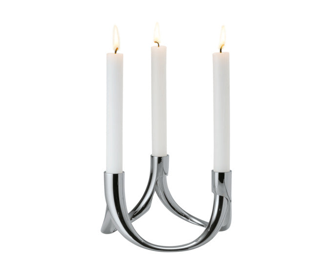 PHILIPPI Kerzenhalter Bow Metall 3tlg. silber in  präsentiert im Onlineshop von KAQTU Design AG. Kerzenständer ist von PHILIPPI