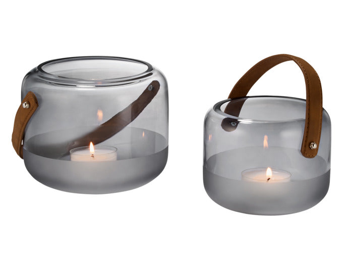Elegantes Windlicht aus Glas, PHILIPPI Marlon L, Ø 18x14 cm, ideal für stimmungsvolle Beleuchtung und modernes Design.