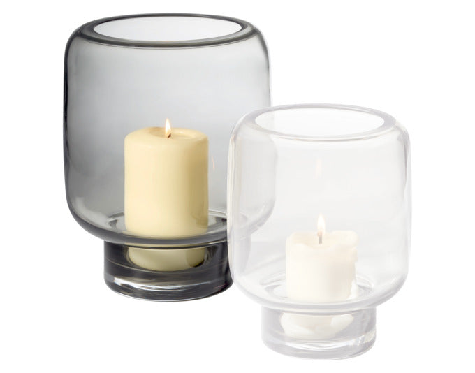 PHILIPPI Windlicht Vejle L Glas ø 19x24 cm graubraun in  präsentiert im Onlineshop von KAQTU Design AG. Laterne ist von PHILIPPI