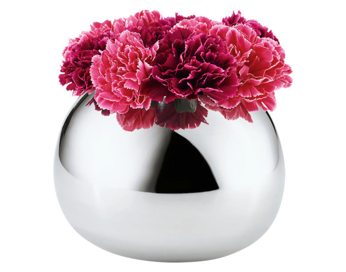 Elegante PHILIPPI Vase Bella L aus Edelstahl, ø 21x15 cm, modernes Design, ideal für stilvolle Blumenarrangements.
