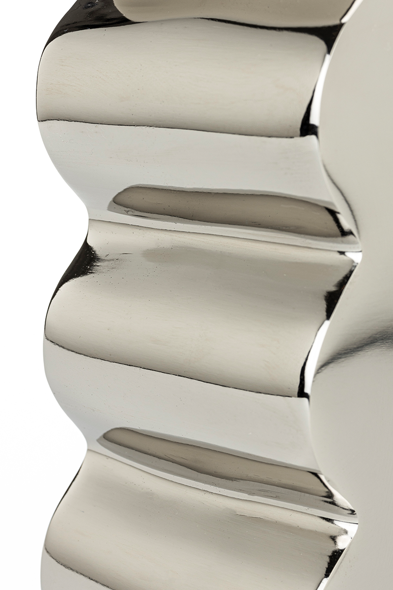 Hocker Curves in Shiny Silver präsentiert im Onlineshop von KAQTU Design AG. Hocker ist von Zuiver
