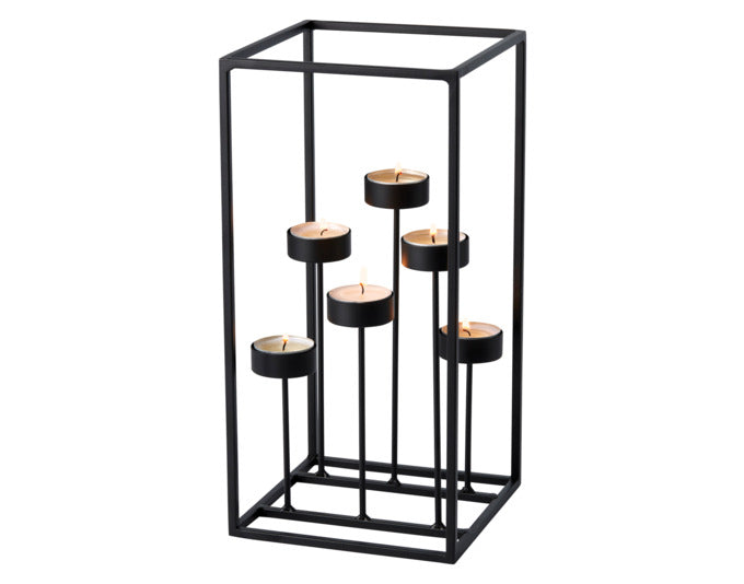 PHILIPPI Teelichthalter Escalera Metall schwarz 15x15x30 cm in  präsentiert im Onlineshop von KAQTU Design AG. Laterne ist von PHILIPPI