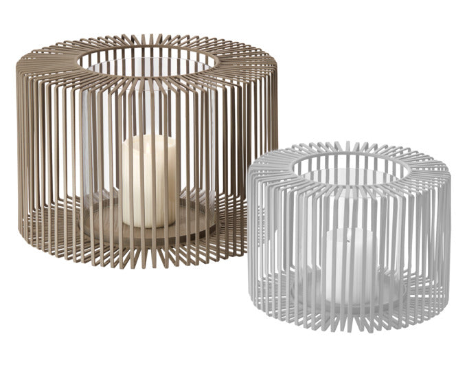PHILIPPI Windlicht Oslo L ø 30x20 cm taupe in  präsentiert im Onlineshop von KAQTU Design AG. Laterne ist von PHILIPPI