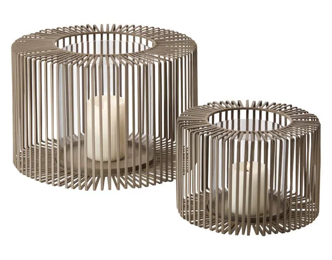 Elegantes Windlicht Oslo von PHILIPPI, taupe, Ø 30x20 cm, ideal für stimmungsvolle Beleuchtung und modernes Design.