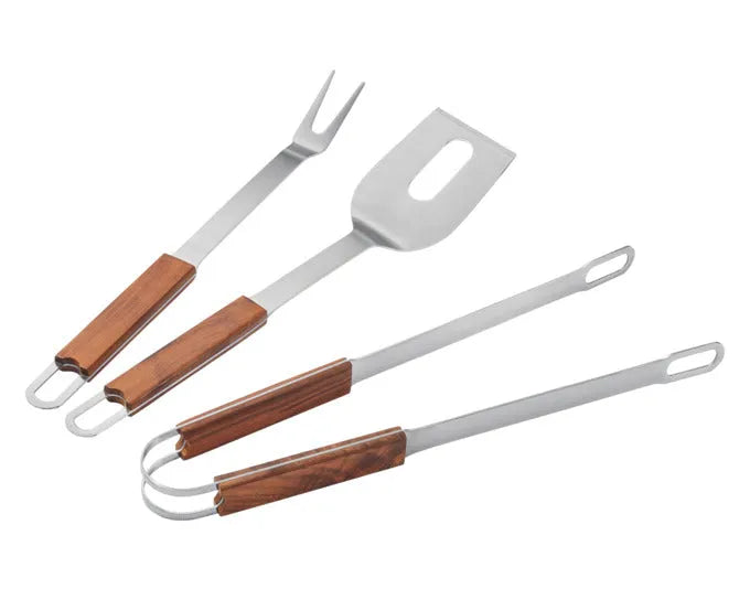 PHILIPPI Grillbesteck Brick Nussbaum/Edelstahl 3tlg. in  präsentiert im Onlineshop von KAQTU Design AG. Grillzubehör ist von PHILIPPI