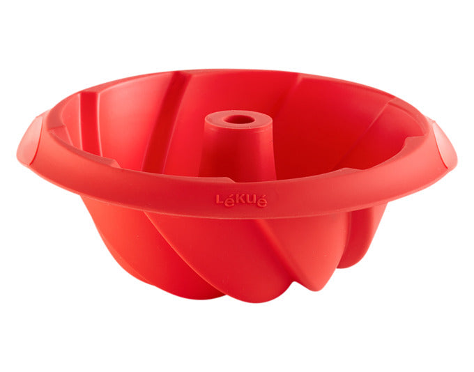 LÉKUÉ Gugelhupfform Spiral Silikon ø 20 cm rot in  präsentiert im Onlineshop von KAQTU Design AG. Backform / Backblech ist von LEKUE