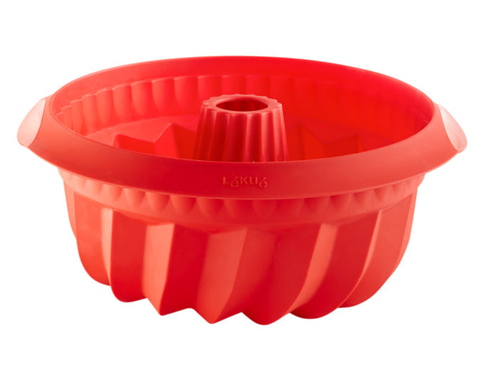 LÉKUÉ Gugelhupfform Silikon ø 22 cm rot in  präsentiert im Onlineshop von KAQTU Design AG. Backform / Backblech ist von LEKUE