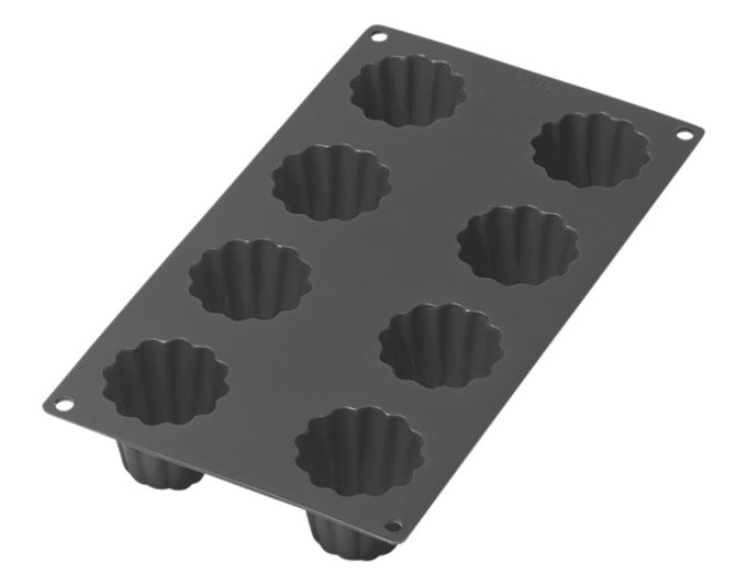 LÉKUÉ Backform Cannelés 8er Silikon 30x17.5 cm schwarz in  präsentiert im Onlineshop von KAQTU Design AG. Backform / Backblech ist von LEKUE