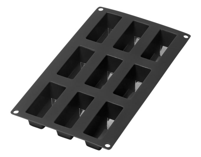 LÉKUÉ Cakeform Mini 9er Silikon 30.5x17.5 cm schwarz in  präsentiert im Onlineshop von KAQTU Design AG. Backform / Backblech ist von LEKUE