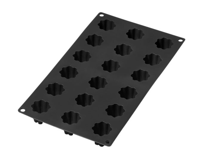 LÉKUÉ Backform Cannelés Mini 18er Silikon 30x17.5 cm schwarz in  präsentiert im Onlineshop von KAQTU Design AG. Backform / Backblech ist von LEKUE