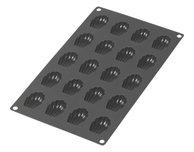 LÉKUÉ Madeleinesform Mini 20er Silikon 30x17.5 cm schwarz in  präsentiert im Onlineshop von KAQTU Design AG. Backform / Backblech ist von LEKUE