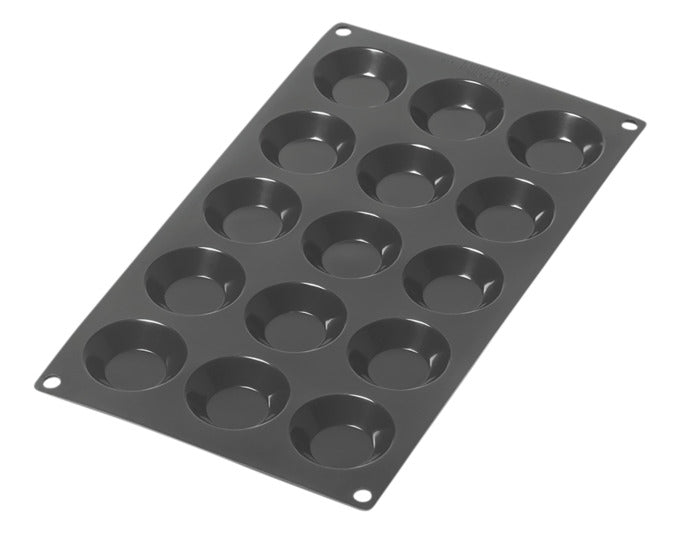 LÉKUÉ Tartelettebackform Mini 15er Silikon 30x17.5 cm schwarz in  präsentiert im Onlineshop von KAQTU Design AG. Backform / Backblech ist von LEKUE