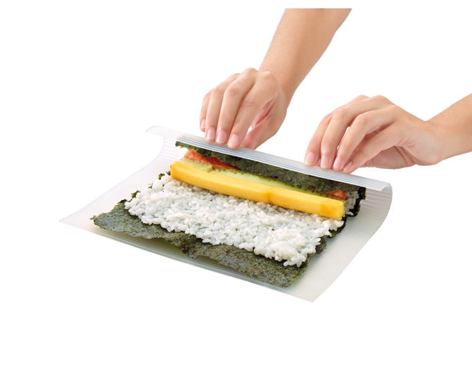 LÉKUÉ Rollmatte Sushi Makisu Silikon 24x20.7 cm transparent in  präsentiert im Onlineshop von KAQTU Design AG. Küchenhelfer ist von LEKUE