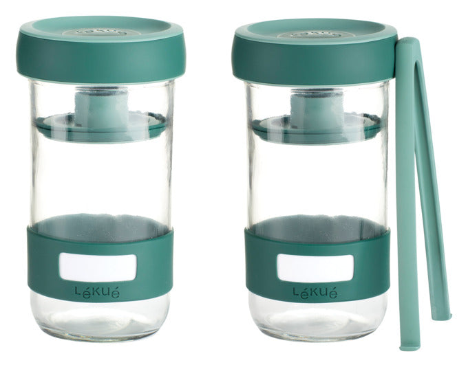 LÉKUÉ Fermentier-Set Veggie 2 Stück 0.7 l in  präsentiert im Onlineshop von KAQTU Design AG. Aufbewahrungsbehälter ist von LEKUE