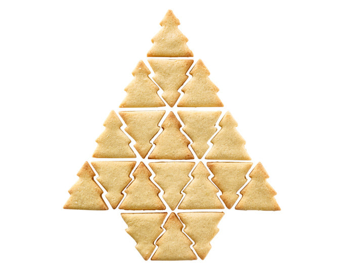 Ausstechform Tannenbaum von Lékué: Perfekt für kreative Weihnachtsplätzchen, 19 Formen, 23,5x27 cm, ideal für festliche Backideen.