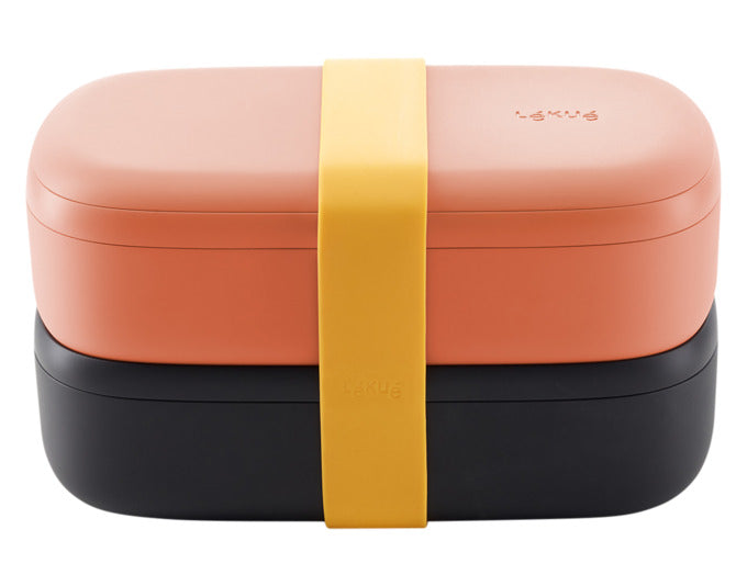 LÉKUÉ Lunchbox To Go 1 l 19.2x10x11 cm coral in  präsentiert im Onlineshop von KAQTU Design AG. Aufbewahrungsdose ist von LEKUE