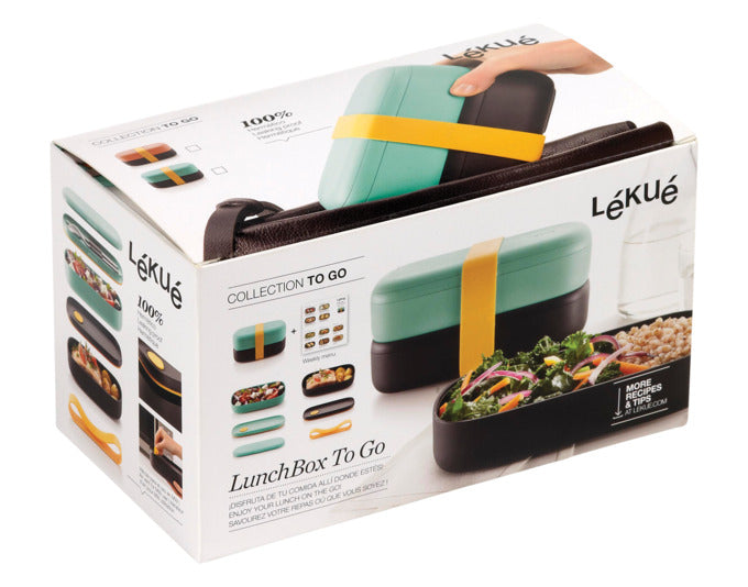 LÉKUÉ Lunchbox To Go 1 l 19.2x10x11 cm coral in  präsentiert im Onlineshop von KAQTU Design AG. Aufbewahrungsdose ist von LEKUE