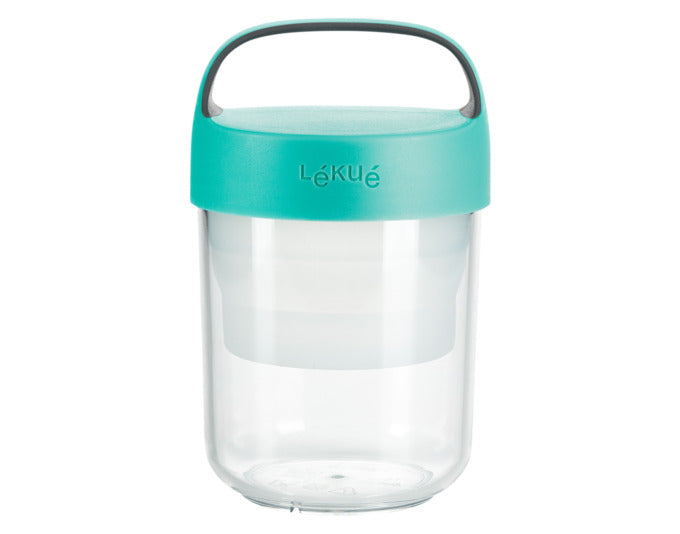 LÉKUÉ Joghurtbecher To Go 0.4 l türkis in  präsentiert im Onlineshop von KAQTU Design AG. Glas ist von LEKUE