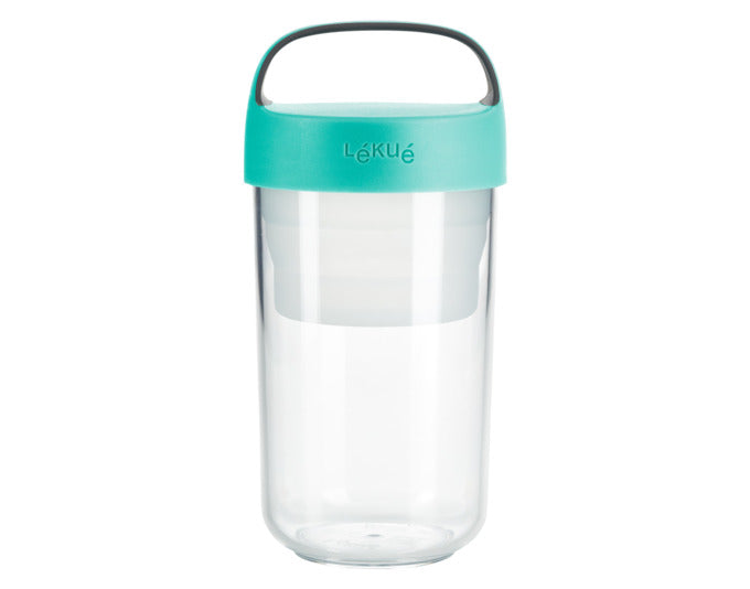 LÉKUÉ Joghurtbecher To Go 0.6 l türkis in  präsentiert im Onlineshop von KAQTU Design AG. Glas ist von LEKUE