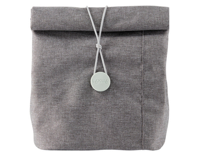 LÉKUÉ Lunchtasche isoliert To Go Organic 23x18.5 cm grau in  präsentiert im Onlineshop von KAQTU Design AG. Küchenhelfer ist von LEKUE