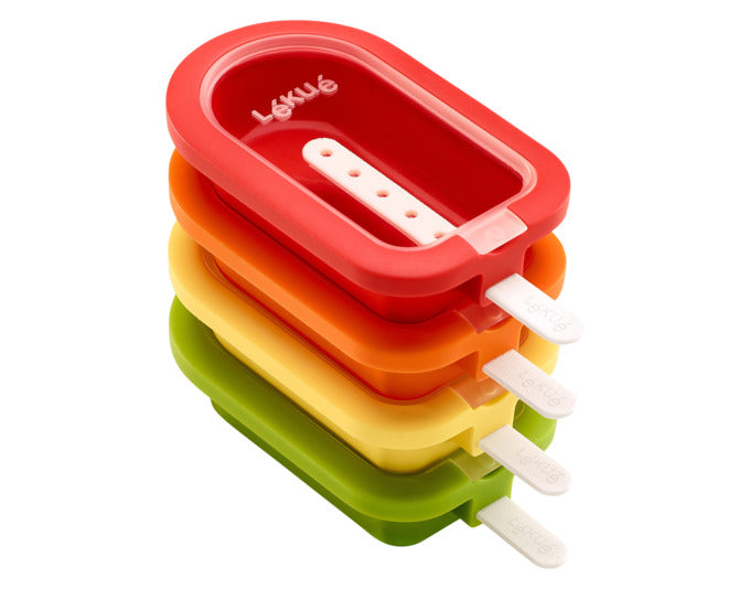 LÉKUÉ Glaceform Magnum Mini 4 Stück Silikon assortiert in  präsentiert im Onlineshop von KAQTU Design AG. Barzubehör ist von LEKUE