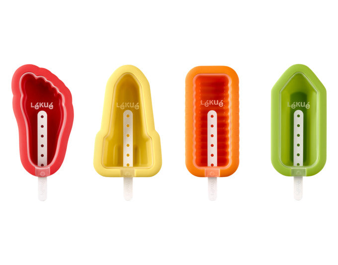 LÉKUÉ Glaceform Iconic 4 Stück Silikon assortiert in  präsentiert im Onlineshop von KAQTU Design AG. Barzubehör ist von LEKUE