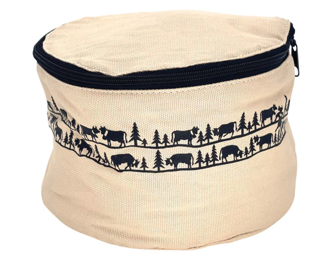 HEIDI Kartoffelkorb- und Brotkorb Poya creme schwarz ø 20x13 cm mit Reissverschluss in  präsentiert im Onlineshop von KAQTU Design AG. Brotkorb ist von HEIDI