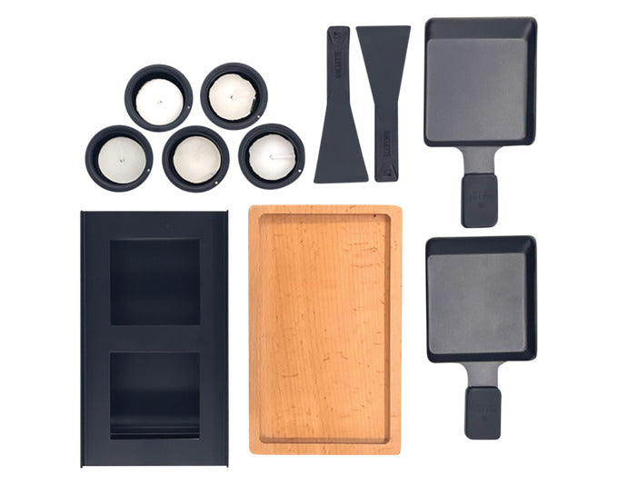 Das HEIDI Raclette Duo Coeur Folk ist ein kompaktes Raclette-Set (20x10x11 cm) mit charmantem Design, ideal für gemütliche Abende.