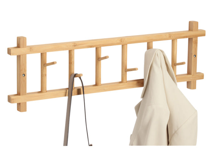 Elegante Wandgarderobe aus Bambus, 68x22 cm, von ZELLER PRESENT. Praktisch und stilvoll für Flur oder Eingangsbereich.