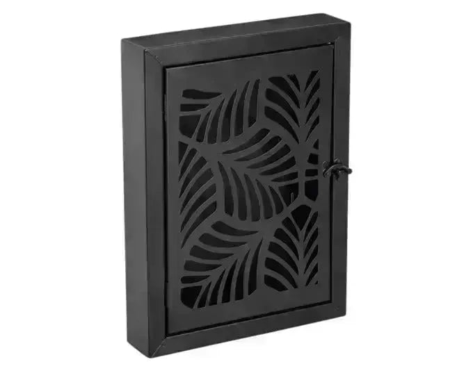 ZELLER Schlüsselkasten Leaves Metall schwarz 22x5x30 cm in  präsentiert im Onlineshop von KAQTU Design AG. Schlüsselkasten ist von ZELLER PRESENT