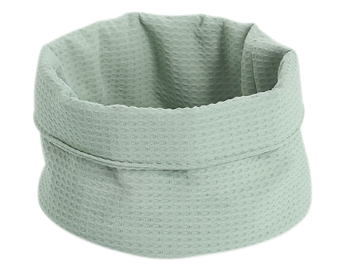 ZELLER Aufbewahrungskorb Waffelpiqué mint ø 20x12 cm in  präsentiert im Onlineshop von KAQTU Design AG. Aufbewahrungsbehälter ist von ZELLER PRESENT