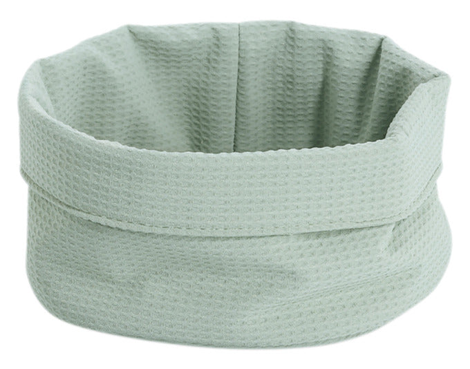 ZELLER Aufbewahrungskorb Waffelpiqué mint ø 25x13 cm in  präsentiert im Onlineshop von KAQTU Design AG. Aufbewahrungsbehälter ist von ZELLER PRESENT