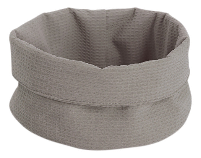 ZELLER Aufbewahrungskorb Waffelpiqué taupe ø 25x13 cm in  präsentiert im Onlineshop von KAQTU Design AG. Aufbewahrungsbehälter ist von ZELLER PRESENT