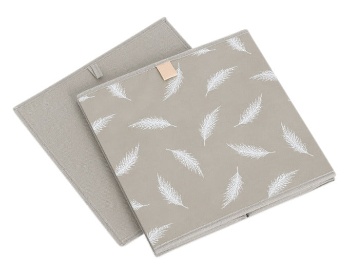 Zeller storage box Feather Vlies Taupe 32x32x32 cm