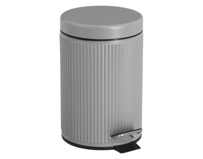 ZELLER Treteimer Metall grau 3 l ø 17x26 cm in  präsentiert im Onlineshop von KAQTU Design AG. Mülleimer ist von ZELLER PRESENT