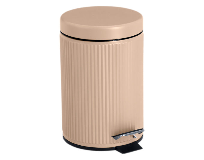 ZELLER Treteimer Metall mandel 3 l ø 17x26 cm in  präsentiert im Onlineshop von KAQTU Design AG. Mülleimer ist von ZELLER PRESENT