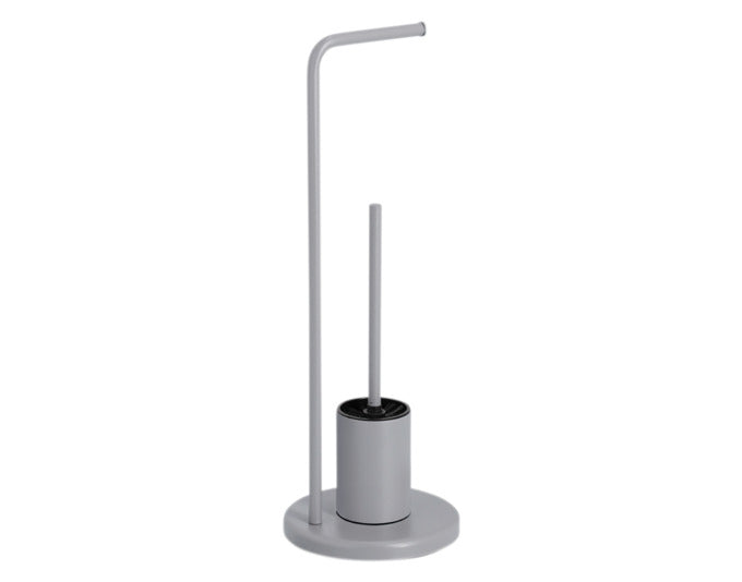 ZELLER WC-Garnitur Metall grau ø 22x63 cm in  präsentiert im Onlineshop von KAQTU Design AG. Badzubehör ist von ZELLER PRESENT