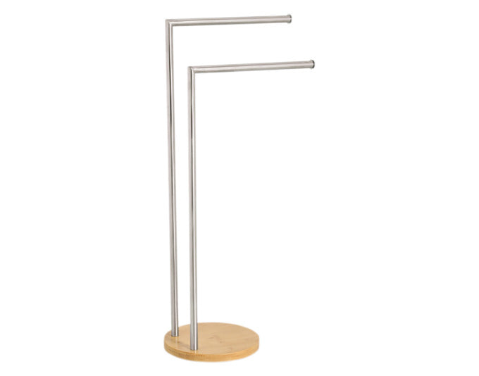 ZELLER Handtuchständer Inox Bambus 24x36x81.5 cm in  präsentiert im Onlineshop von KAQTU Design AG. Handtuchhalter ist von ZELLER PRESENT
