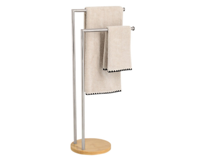 ZELLER Handtuchständer Inox Bambus 24x36x81.5 cm in  präsentiert im Onlineshop von KAQTU Design AG. Handtuchhalter ist von ZELLER PRESENT