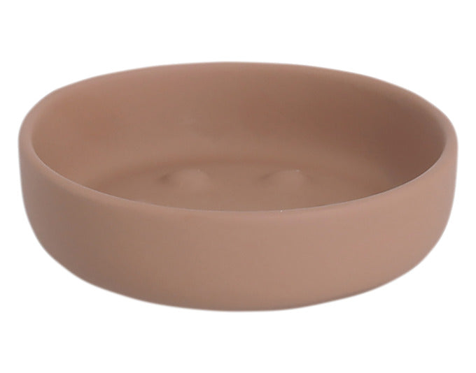 ZELLER Seifenschale Keramik mocca ø 11.2x3.3 cm in  präsentiert im Onlineshop von KAQTU Design AG. Badzubehör ist von ZELLER PRESENT