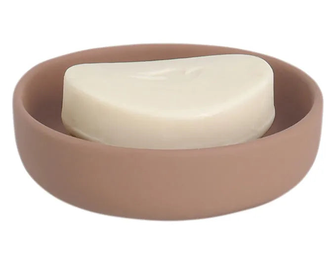 Elegante Seifenschale aus Keramik in Mocca-Farbe, 11,2 cm Durchmesser, 3,3 cm hoch, von ZELLER PRESENT, ideal für Ihr Badezimmer.