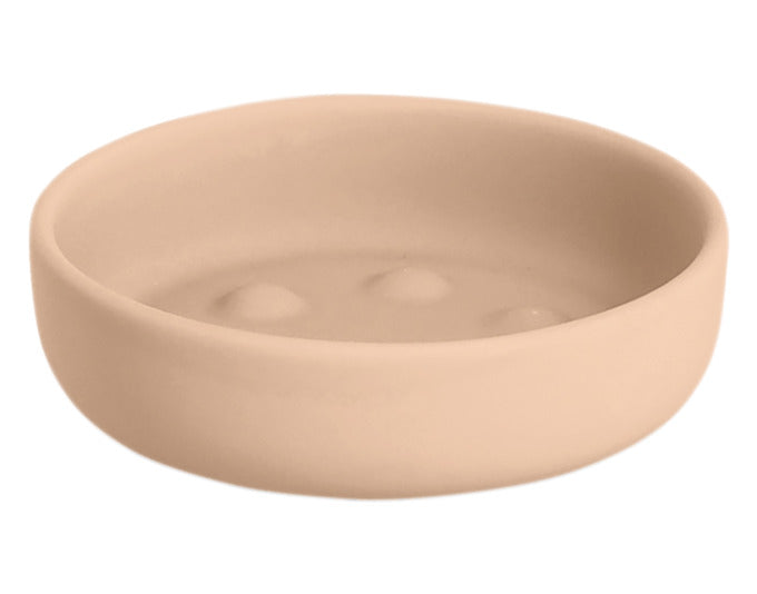 ZELLER Seifenschale Keramik mandel ø 11.2x3.3 cm in  präsentiert im Onlineshop von KAQTU Design AG. Badzubehör ist von ZELLER PRESENT
