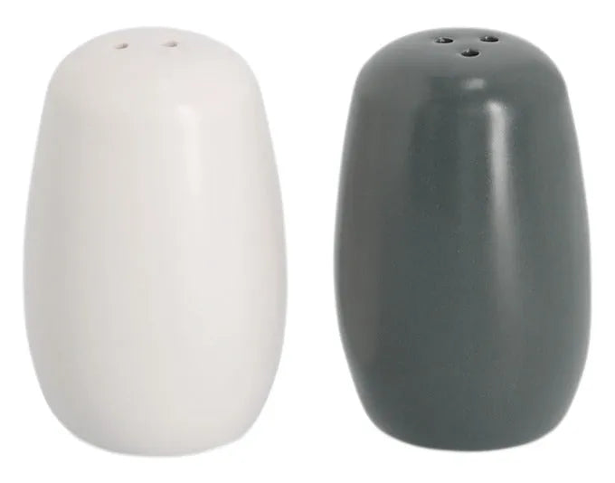 ZELLER Salz und Pfefferstreuer Set 2-teilig Keramik schwarz weiss ø 5.5x8.4 cm in  präsentiert im Onlineshop von KAQTU Design AG. Salz & Pfeffer ist von ZELLER PRESENT