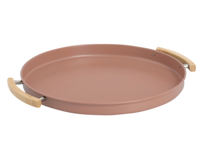 ZELLER Serviertablett Metall mocca 43.5x37x3 cm in  präsentiert im Onlineshop von KAQTU Design AG. Tablett ist von ZELLER PRESENT