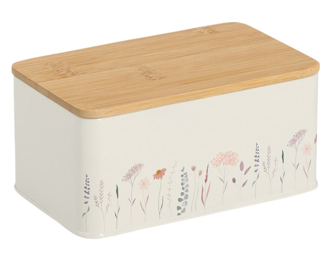 ZELLER Vorratsdose mit Bambusdeckel Flowers 1650 ml 20x12.5x9.5 cm in  präsentiert im Onlineshop von KAQTU Design AG. Aufbewahrungsbehälter ist von ZELLER PRESENT
