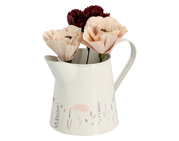 Eleganter ZELLER Krug Flowers aus Metall, 1500 ml, Ø 10.5x14 cm, ideal für Blumen oder als stilvolle Dekoration.