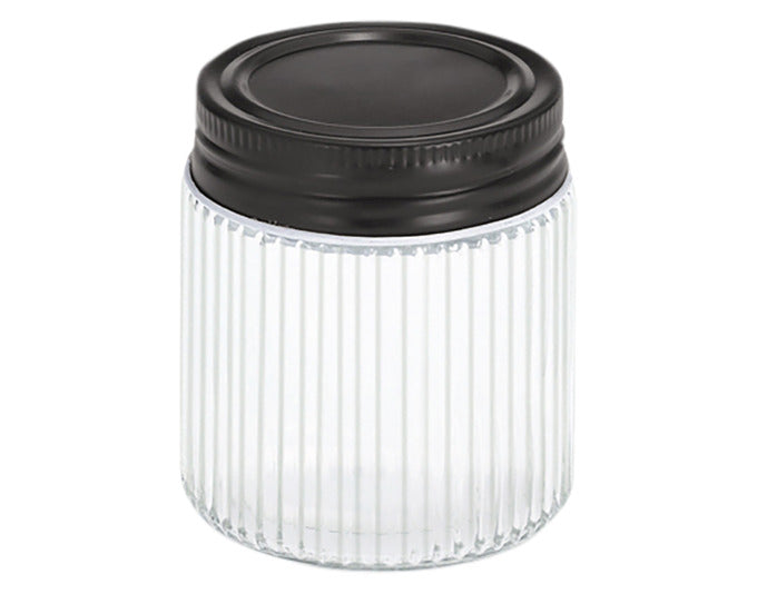 ZELLER Vorratsglas mit Metalldeckel schwarz 950 ml ø 9.3x19.5 cm in  präsentiert im Onlineshop von KAQTU Design AG. Aufbewahrungsbehälter ist von ZELLER PRESENT