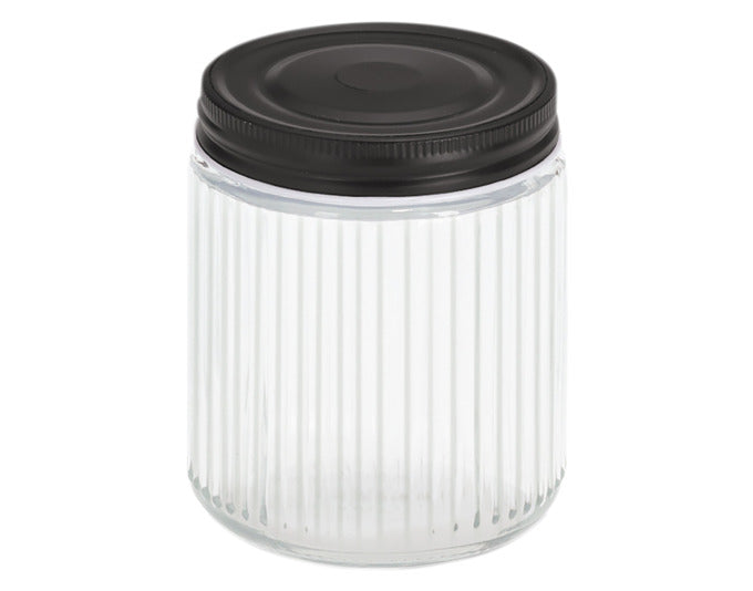ZELLER Vorratsglas mit Metalldeckel schwarz 950 ml ø 9.3x19.5 cm in  präsentiert im Onlineshop von KAQTU Design AG. Aufbewahrungsbehälter ist von ZELLER PRESENT