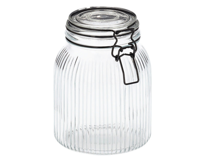 ZELLER Vorratsglas mit Bügelverschluss schwarz 550 ml ø 10.7x11 cm in  präsentiert im Onlineshop von KAQTU Design AG. Aufbewahrungsbehälter ist von ZELLER PRESENT